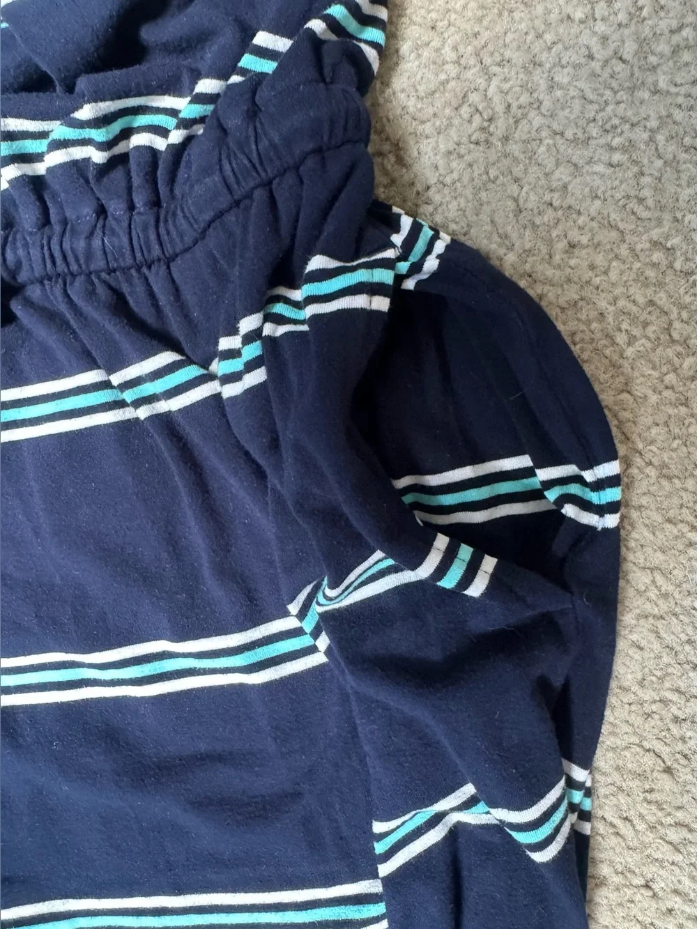 J. Crew Sz S Navy Strapless Striped Maxi Dress
